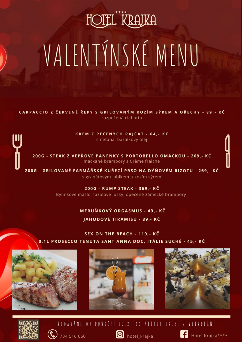 Valentýnské menu 10.2. - 16.2.2025