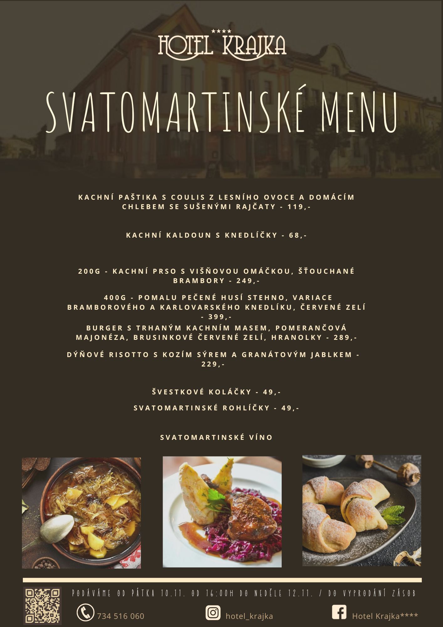 Svatomartinske menu 2023